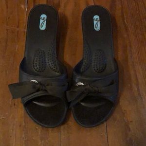 OKA b slip on sandal with heel